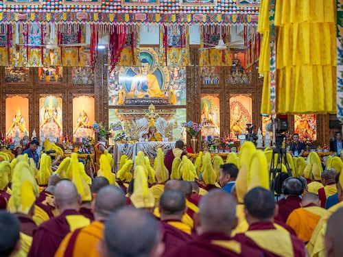 དགེ་བའི་བསམ་བློ་དང་མ་བྲལ་ན་མི་ཚེ་དོན་དང་ལྡན།