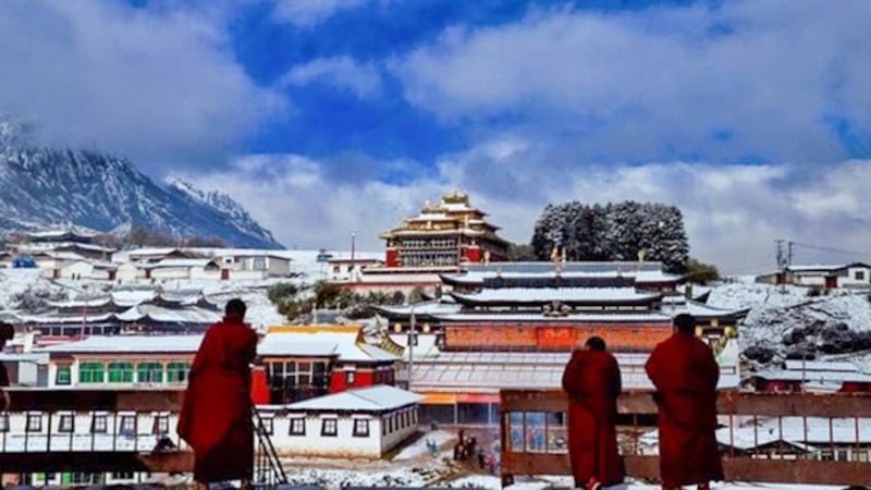 A view of the Lhamo Kirti Monastery school in Dzoge county, southwest China's Sichuan province, in an undated photo. (Citizen photo)